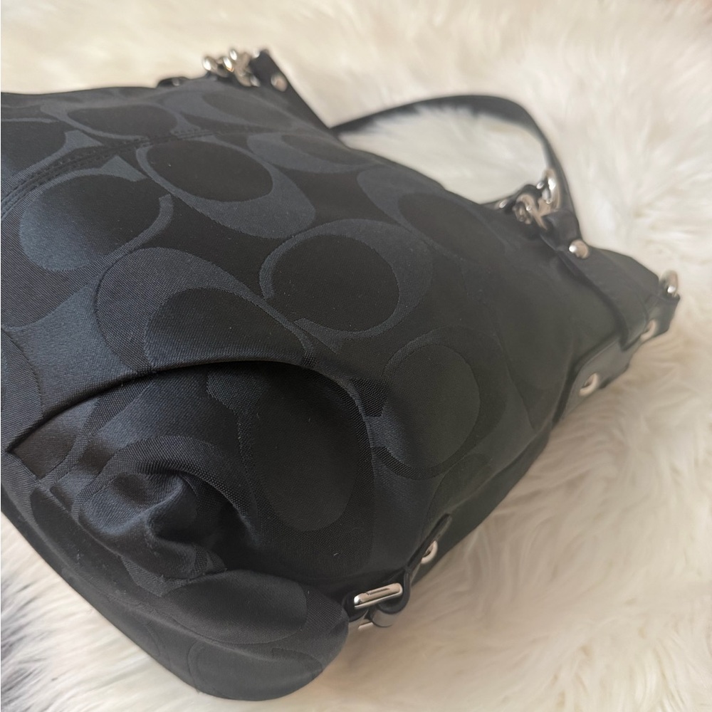 Coach Black Brooke Sateen Signature
Charm Shoulder Bag - Picture 7 of 11